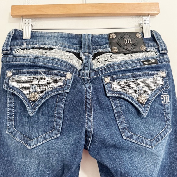 Miss Me Boot Cut Angel Wing Jeans 28 - Picture 4 of 14